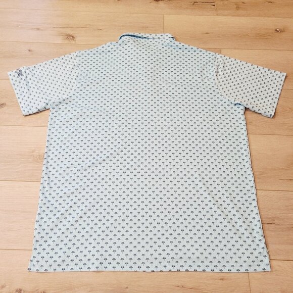 Briar Ridge Country Club Golf Polo Shirt Mens Lg Antigua Blue Palm Trees - Picture 5 of 5